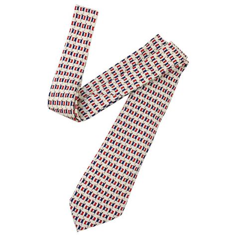 hermes french flag tie|Hermes silk ties.